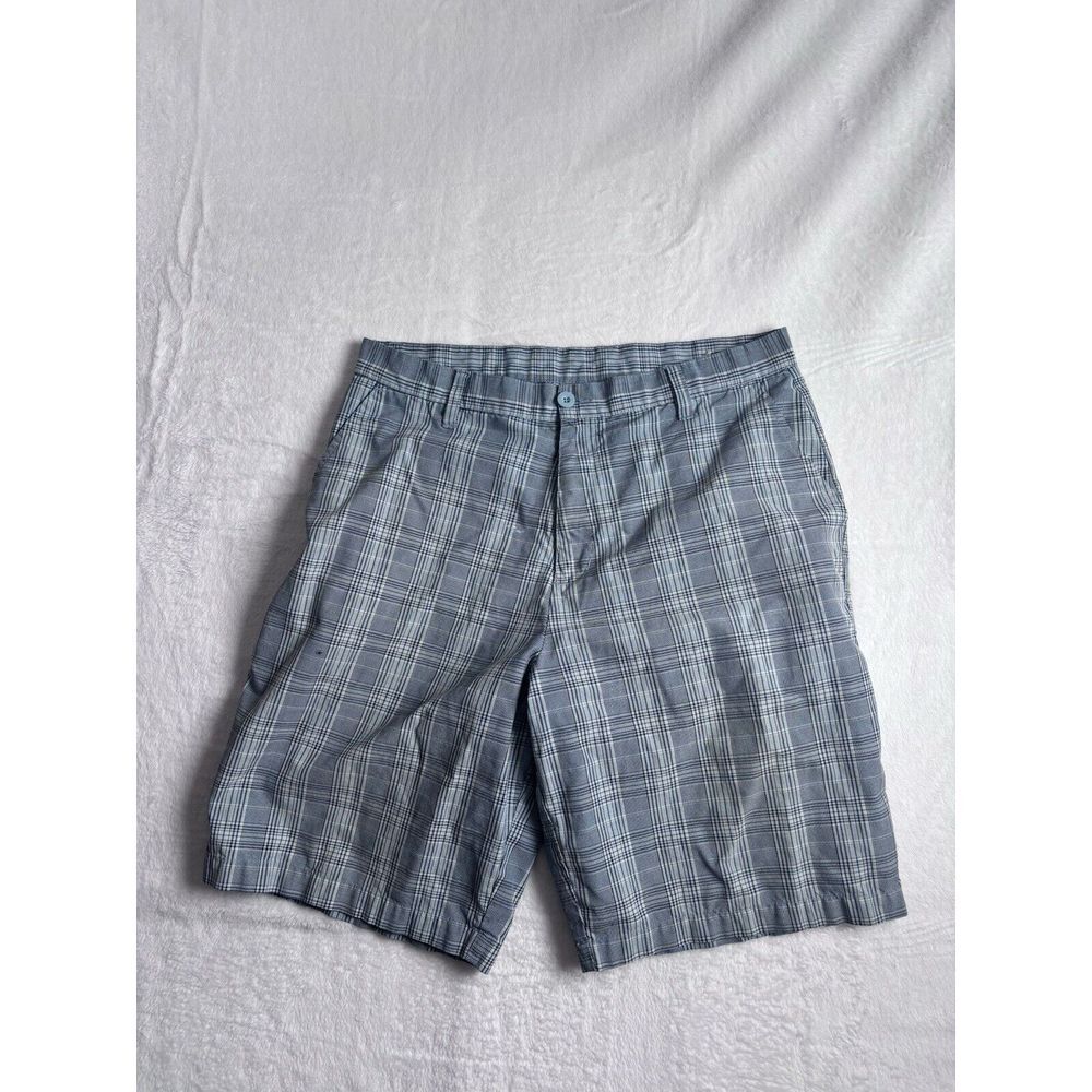 Y2K Burnside Plaid Shorts Chino Grunge Skater Men's Waist 34" x 11" Inseam‎ *